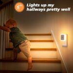 LED Night Lamps with Motion Sensor | Smart Auto On/Off | 0.5W Energy-Saving Warm White Light for Bedroom, Hallway, Stairs & Kitchen  (Pack of 3) - Image 2