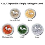 Handy Chopper for Kitchen, Hand Chopper with 3 Stainless Steel Blades & Beating Blade for Vegetables Cutter, Manual Pull and Sharp Veggie Cutter for Kitchen (450ML, Black) - Image 7