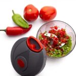 Handy Chopper for Kitchen, Hand Chopper with 3 Stainless Steel Blades & Beating Blade for Vegetables Cutter, Manual Pull and Sharp Veggie Cutter for Kitchen (450ML, Black) - Image 4